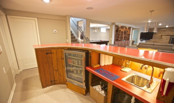 Mid-century basement kitchen